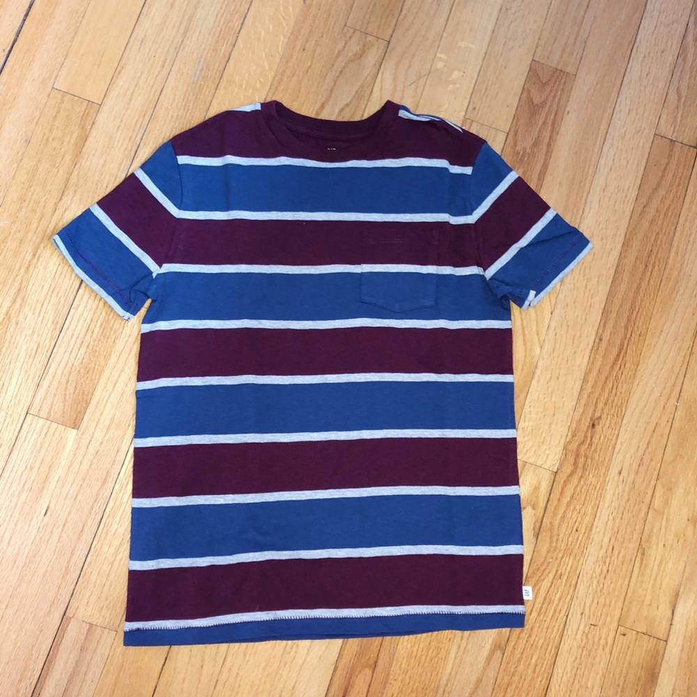 NWT!!! GAP Boys Striped T-Shirt W/ Front Pocket